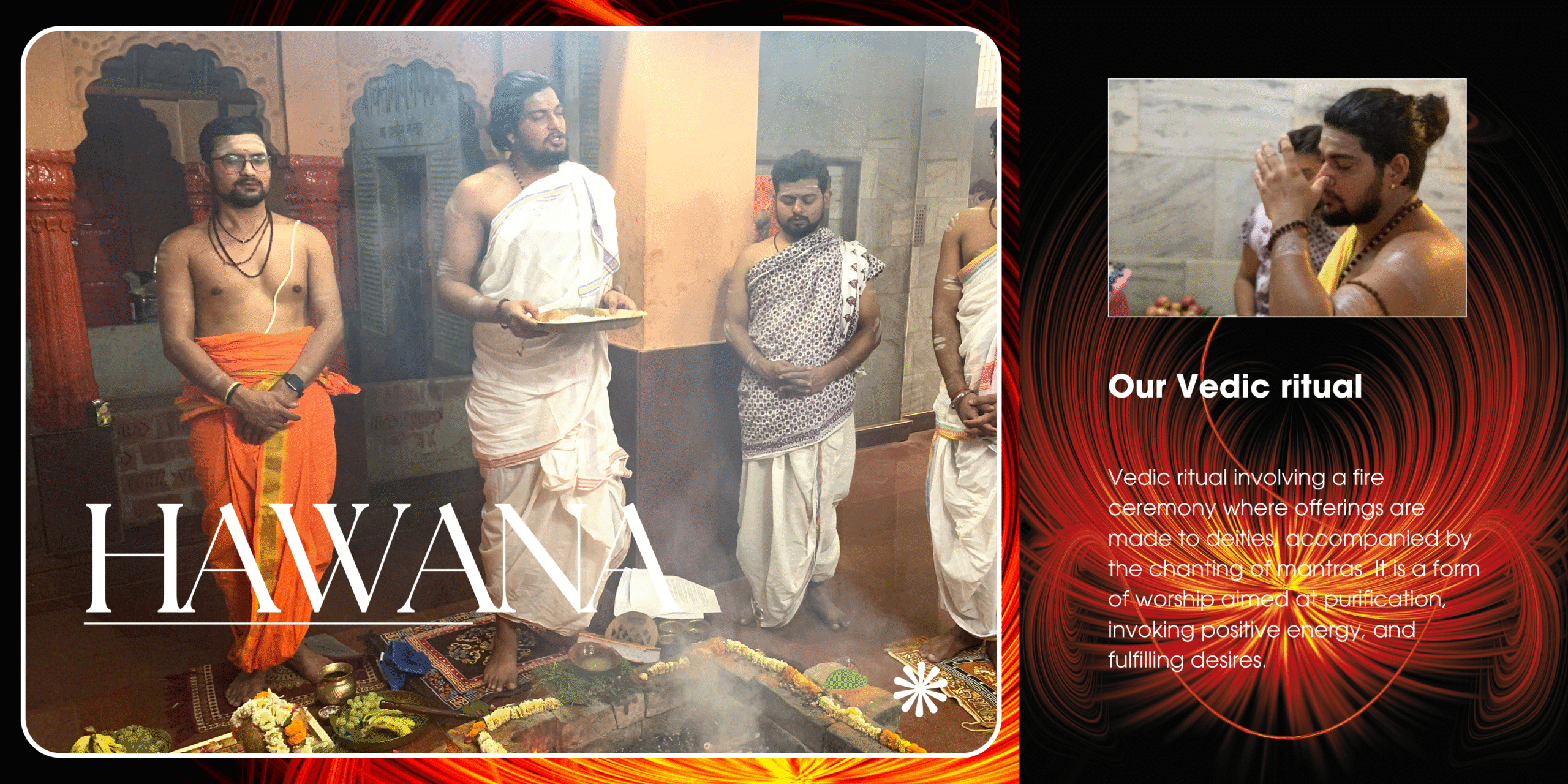 Pandit performing Hawan in Varanasi
