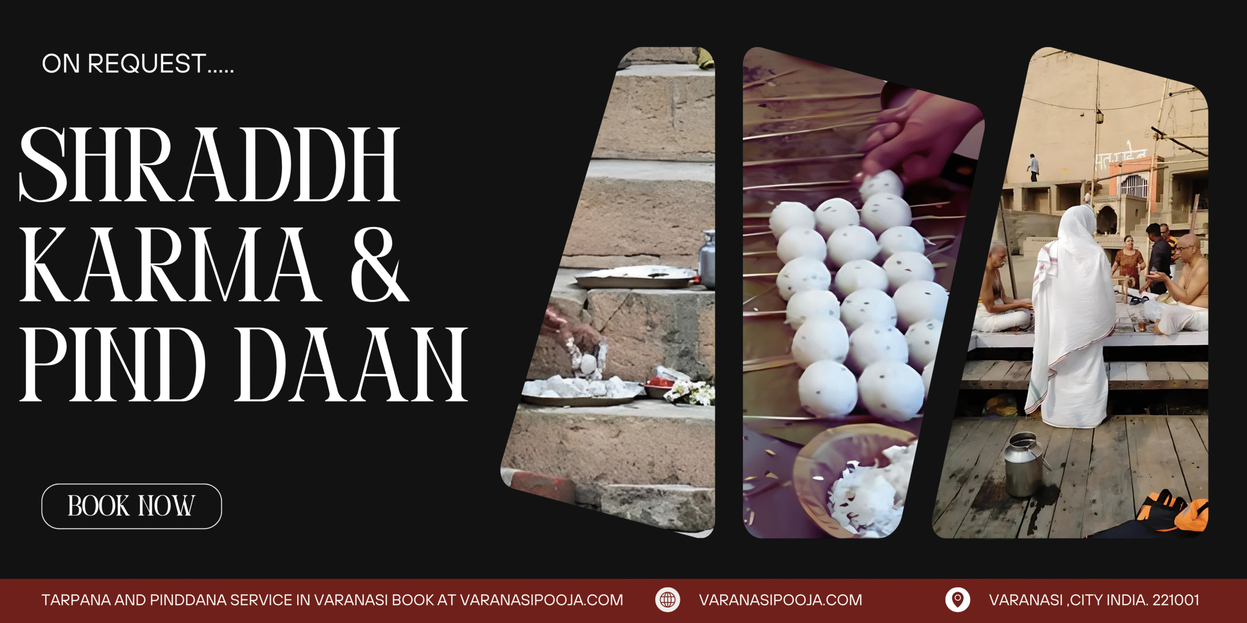 Pandits performing Pind Daan in Varanasi on Ganga ghats