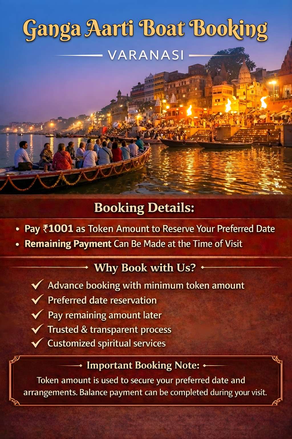 Ganga Aarti Experience (Booking Token)